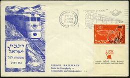 IRSAEL 1956 (29.4.) MWSt.: TEL AVIV-YAFO Bzw. HAIFA/ISRAEL RAILWAYS/Seats For Everybody.. = Je Diesel-Zug Mit Triebwagen - Treni