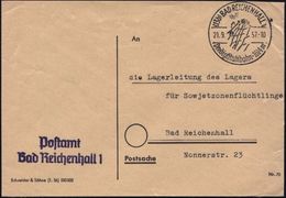 (13b) BAD REICHENHALL/ Predigtstuhlbahn 1616m 1957 (21.9.) HWSt = Seilbahn U. Gipfelstation + Viol. Abs.-2L: Postamt/ Ba - Treni