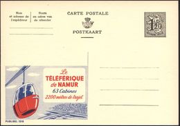 BELGIEN 1954 1,20 F. Reklame-P. , Oliv: Le TELEFERIQUE De NAMUR.. = Gondel-Seilbahn , Französ. Text, Ungebr. (Mi.P 289 I - Trains