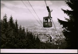 TSCHECHOSLOWAKEI 1952 1,50 Kc. BiP Gottwald, Braun: Lanova Na Jested = Gondel-Seilbahn , Bedarf (Pofis.CPH 15/06) - Grei - Treinen