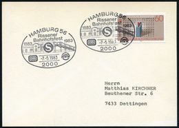 2000 HAMBURG 56/ Rissener/ Bahnhofsfest/ (S)/ DB HVV 1983 (7.5.) SSt = S-Bahn-Bahnhof , Klar Gest. Inl.-Kt. (Bo.827) - Z - Treni