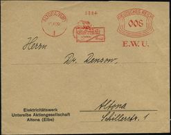 ALTONA (ELBE)/ 1/ Elektrizität/ In Jedem/ Gerät/ E.W.U. 1932 (13.10.) Dekorat. AFS = Elektrokabel Mit Stecker , Klar Ges - Electricidad