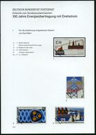 B.R.D. 1991 (Juni) 170 Pf. "100 Jahre Drehstrom-Übertragung", 17 Verschied. Color-Entwürfe D. Bundesdruckerei A.3 Entwur - Electricity