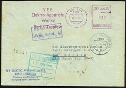 1193 BERLIN/ VEB/ Elektro-Apparate-/ Werke/ Berlin-Treptow/ ZKD 1968 (11.7.) Lila ZKD-AFS "Postalia" + Viol. ZKD-Ra.: Ri - Elektriciteit