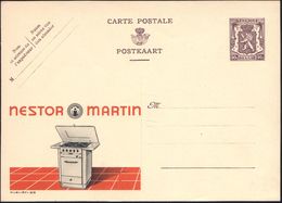 BELGIEN 1948 90 C. Reklame-P. Löwe, Br.-lila: NESTOR MARTIN = Elektro-Herd , Flämischer Titel Oben, Ungebr. (Mi.P 250 B  - Elettricità