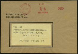 LEIPZIG C1/ REICHSMESSESTADT/ SH/ SS/ SIEMENS 1945 (26.9.) Total Aptierter AFS = Wertrahmen Kompl. Entfernt, Nur 008 Pf. - Electricité