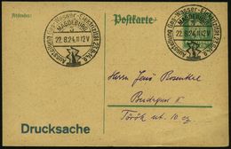 MAGDEBURG/ 3/ Ausst. Gas-Wasser-Elektrizität 1924 (22.8.) HWSt (stilis. Flammen, Wellen) Klar Gest. Ausl.-Kt. (Bo.5 II)  - Autres & Non Classés