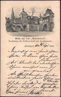 STUTTGART No.1/ (11) 1896 (7.9.) 1K Auf PP 5 Pf. Ziffer, Grün: Gruß Aus Dem "Gewerbedorf", Ausstellung Für Elektrotechni - Autres & Non Classés