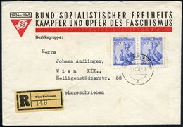 ÖSTERREICH 1951 (7.11.) 1K-Steg: WIEN-PARLAMENT/a = Hauspostamt Des Österr. Parlament Auf Paar 1.50 S. Trachten + Sonder - Autres & Non Classés