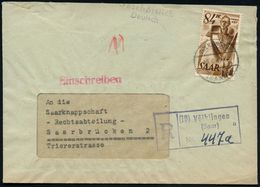 SAARLAND 1947 (16.6.) 84 Pf. Marschall Ney, EF = Marschall Napoleons ("Der Tapferste Der Tapferen") Sauber Gest. 1K-Brüc - Autres & Non Classés