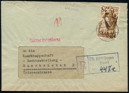 SAARLAND 1947 (16.6.) 84 Pf. Marschall Ney, EF = Marschall Napoleons ("Der Tapferste Der Tapferen") Sauber Gest. 1K-Brüc - Sonstige & Ohne Zuordnung