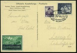 ÖSTERREICH 1935 (19.6.) SSt.: WIEN/ KAISER-FRANZ-JOSEPH-AUSSTELLUNG/ SCHÖNBRUNN = Schloß Schönbrunn + Ausst.-Vignette, K - Sonstige & Ohne Zuordnung