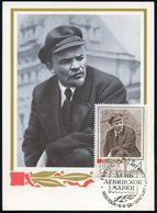 UdSSR 1968 (6.10.) 3 Kop. BiP Komsomolzen, Grün: Lenin Beim Truppenbesuch Am 25.5.1919 = Lenin Mit Mütze + Rs. Motivglei - Lenin