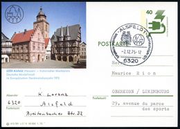 6320 ALSFELD 1/ Europ.Modelschadt/ Denkmalschutzjahr 1975 (2.12.) SSt Auf Ortsgl. BiP 40 Pf. Unfall: 6320 Alfeld.. Europ - Autres & Non Classés