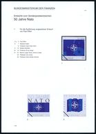 B.R.D. 1999 (Jan.) 110 Pf. "50 Jahre NATO", 25 Verschied. Color-Alternativ-Entwürfe D. Bundesdruckerei Auf 5 Entwurfs-Bl - Altri & Non Classificati