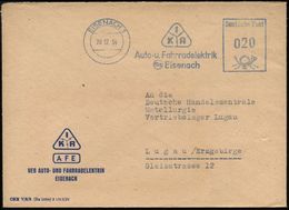 EISENACH 1/ IKA/ Auto-u.Fahrradelektrik/ (15a) Eisenach 1954 (28.12.) Blauer AFS = DDR-Dienstfarbe (Monogr.-Logo) Motivg - Altri (Terra)