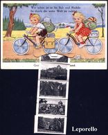 (22a) REMSCHEID 5 1960 (15.6.) Rucksack-Leporello-Ak.: "Gruß Aus D. Bergischen Land" (Radfahrer-Paar) + 10 S/w.-Ansichte - Altri (Terra)