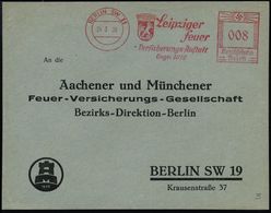 BERLIN SW 11/ Leipziger/ Feuer/ Versicherung-Anstalt/ Gegr.1819 1936 (24.3.) AFS = Mann Kämpft Gegen Flammen-Hydra , Kla - Pompieri