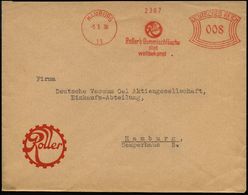 HAMBURG/ 11/ Roller's Gummischläuche/ Sind/ Weltbekannt 1930 (5.3.) Dekorativer AFS (Logo Aus Schläuchen) Rs. Abs.-Vordr - Pompieri