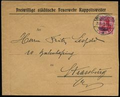 RAPPOLTSWEILER/ *** 1912 (20.11.) 1K-Gitter Auf Dienst-Bf: Freiwillige Städt. Feuerwehr Rappoltsweiler  (Mi.86 EF) - Phy - Pompieri