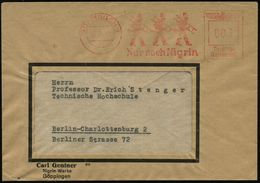 GÖPPINGEN/ Nur Noch Nigrin 1942 (26.2.) AFS = 3 Schornscheinfeger , Kriegsbedingt Teils Etw.schwach, Motiv Klar!, Firmen - Brandweer