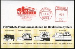 8632 Neustadt B.Coburg 1984 (24.5.) AFS: VORFÜHRSTEMPEL/POSTALIA/FRITZ/FISCHER..Kaminisolierungen,Kaminkopferneuerungen/ - Pompieri