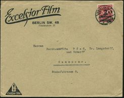 BERLIN N/ 54 1923 (6.10.) 1K-Brücke Auf EF 2 Mio./200 Mk., Firmen-Bf.: Excelsior Film Berlin SW.48 (Firmen-Logo) Hochinf - Film