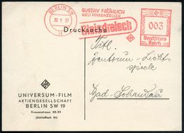 BERLIN SW/ 19/ GUSTAV FRÖHLICH/ HELI FINKENZELLER/ Gleisdreieck/ UfA 1937 (20.1.) Seltener AFS = Film über Berlins U- U. - Cinéma