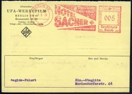 BERLIN SW/ 68/ SYBILLE SCHMITZ/ WILLY BIRGEL/ HOTEL/ SACHER/ UfA.. 1939 (1.7.) AFS 005 Pf. , Regie: Erich Engel, Spionag - Film