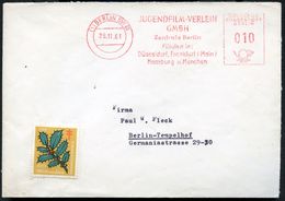 (1) BERLIN SW 61/ JUGENDFILM-VERLEIH/ GMBH/ Zentrale Berlin.. 1961 (29.11.) AFS + Tbc-Spendenmarke Auf Orts-Bf. (Dü.E-23 - Kino