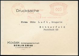 BERLIN SW/ 68/ Verichrome/ Film/ Kodak.. 1933 (10.6.) AFS = Filmpack (etw.hell Aber Deutlich) Ankündigung Der Inventur,  - Photographie