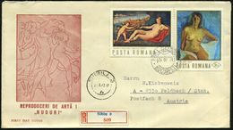 RUMÄNIEN 1971 (25.7.) Akt-Gemälde, Kompl. Satz + ET-SSt (BUCURESTI) 3 Bedarfs-Ausl.-FDC-SU, 1x R-Bf., 3 Belege  (Mi.2946 - Non Classificati