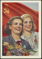 UdSSR 1961 (Jan.) 4 Kop./25 Kop. Bergarbeiter, Grün (rotes Wappen): Internat. Frauentag (2 Frauen Mit Blumen, Orden Vor  - Unclassified
