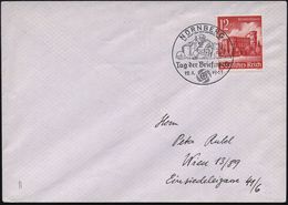 NÜRNBERG/ DSDR/ Tag Der Briefmarke 1941 (12.1.) SSt = Wehrmachts-Funker (am Funkgerät) Auf EF 12 + 6 Pf. WHW (Mi.756) Fe - Non Classés