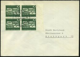B.R.D. 1961 (26.10.) 10 Pf. "100 Jahre Reis-Telefon", Reine MeF: 4er-Block + ET-SSt.: BONN 1/f (Bo.60 F) Klar Gest. Inl. - Unclassified