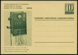 SCHWEIZ 1958 10 C. BiP Ziffer, Grün: PTT-MUSEUM BERN = Haus-Telefon-Zentrale 1925 , Ungebr. (Mi.P 203) - Berühmte Medizi - Zonder Classificatie