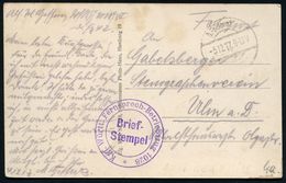 DEUTSCHES REICH 1917 (5.12.) Aptierte 1K-Brücke: D. Feldpost + Viol. 2K-HdN: Kgl. Württ. Fernsprech-Betriebszug 1028 , S - Non Classés