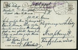 DT.BES.BELGIEN 1916 (22.12.) 1K-Brücke; K. D. Feldpoststation/* Nr 4 B + Viool. 2L: Etappen-Fernsprech-Depot/4. Armee, K - Unclassified