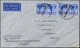 MALAYA 1948 (19.6.) Militärverwaltung "B.M.A." Dienst 15 C., Reine MeF: 2 Paare , 1K: SINGAPORE Auf Dienst-Bf.: BRITISH  - Unclassified