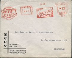 NIEDERLANDE 1934 (20.9.) AFS.: 's-GRAVENHAGE/322/N-C-R-V/WERFT/LEDEN! (Berglandschaft M.Tannen) Dienst-Bf.: N C R V = Ni - Sin Clasificación