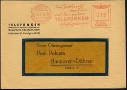 MÜNCHEN/ 22/ HDB/ Ins Zauberreich/ D.Töne/ Mit D.neuen/ TELEFUNKEN/ Musikgeräten 1938 (28.3.) AFS, Teils Sütterlin , Fir - Ohne Zuordnung