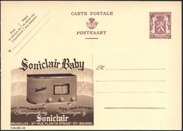 BELGIEN 1938 40 C. Reklame-P. Wappenlöwe, Viol.: Soniclair Baby.. = Klein-Radio (u. Noten) Ungebr. (Mi.P 202  I / 445) - - Zonder Classificatie