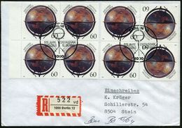 B.R.D. 1992 (10.9.) 60 Pf. "500 Jahre Globus", Reine MeF: 8 Stück = Martin Behaim-Globus + Motiv-ähnl. ET-SSt.: 1000 BER - Geografia