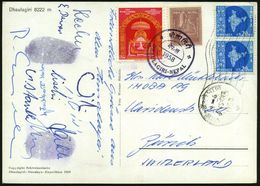 INDIEN /  NEPAL /  SCHWEIZ 1958 (Juni) Schweizer Dhaulagiri-Exped., Expeditions-Sonderkarte, MiF Indien/Nepal , Viol. 2K - Aardrijkskunde