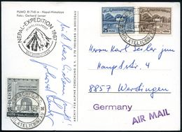 NPAKISTAN /  B.R.D. 1967 (12.9.) 2K-Steg: KARACHI G.P.O. + Schw. HdN: (Deutsche) NEPAL-EXPEDITION/ HIMALAYAPOST/MIT POST - Aardrijkskunde