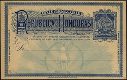 HONDURAS 1892 3 C. Ausl.-Jubil.-P "400 Jahre Columbus-Landung" Blau: Columbus-Denkmal , Ungebr. (HG.P 14) - Friseur, Haa - Christoffel Columbus