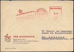 LEIPZIG C1/ Lagerstättenerkundung/ Geophysikal.Meßmethoden/ Durch Die VEB Geophysik 1965 (29.5.) AFS ) Globus Mit Kurve  - Autres & Non Classés