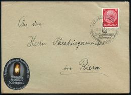 FREIBERG (SACHS)1/ "750 Jahre Deutscher/ Erzbergbau"/ Jubiläumsschau 1938 (4.8.) HWSt (histor. Grubenlampe) + Motivgleic - Autres & Non Classés
