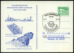 3210 WOLMIRSTEDT/ Kali/ 10 JAHRE PRODUKTION/ IM KALIBETRIEB ZIELITZ 1983 (24.6.) SSt (Logo) Klar Gest. Sonderkarte: Kali - Andere & Zonder Classificatie