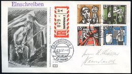 SAARLAND 1957 (1.10.) Kohlebergbau, WoFa-Satz Kompl. 2x 2K: SAARBRÜCKEN 2/Ersttag + RZ: Saarbrücke 2/c, Inl.-FDC-R-SU. ( - Sonstige & Ohne Zuordnung